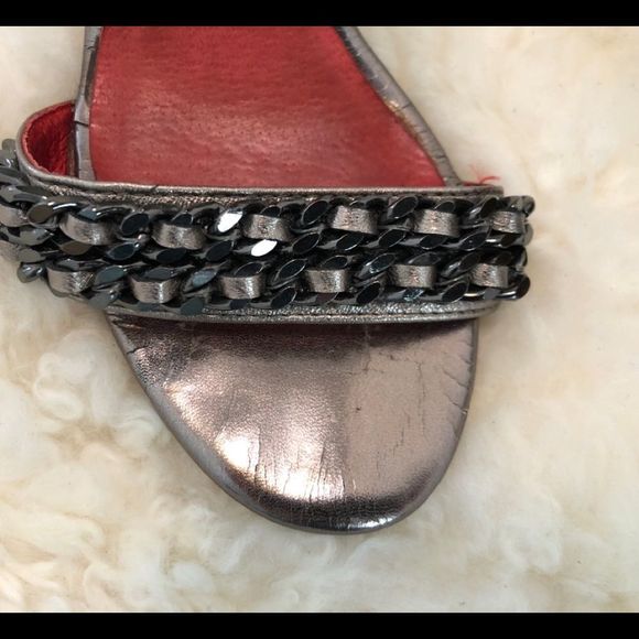 Jeffrey Campbell Hough Bronze Silver Leather Heels - Picture 5 of 11